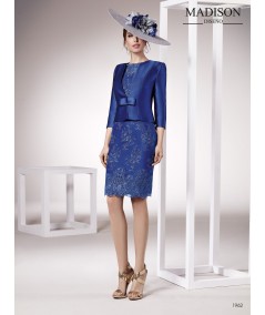 Vestido con chaqueta realizado en piqué
