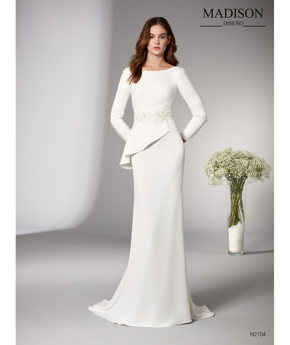 Vestido de novia de crepé