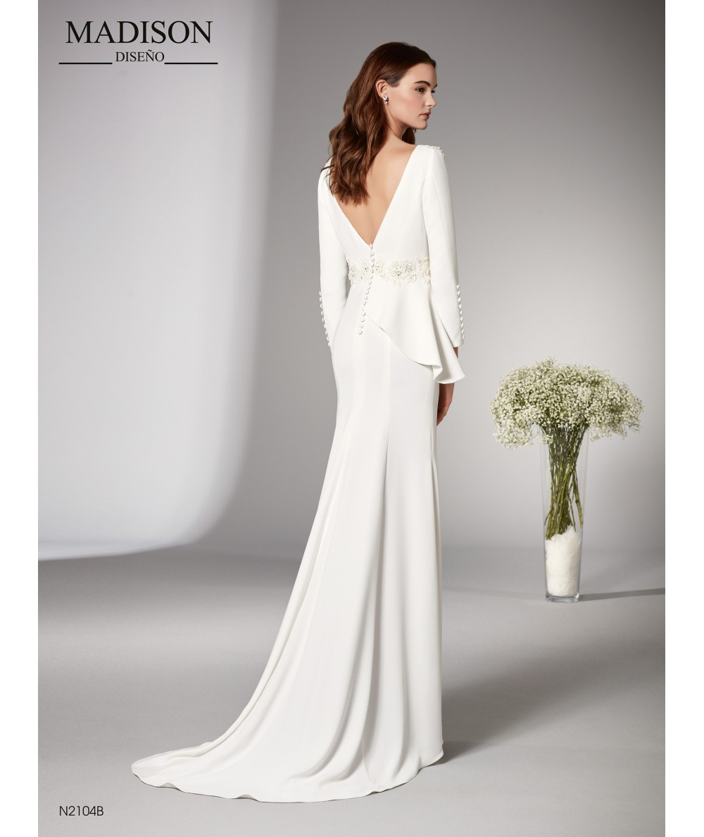 Vestido de novia de crepé