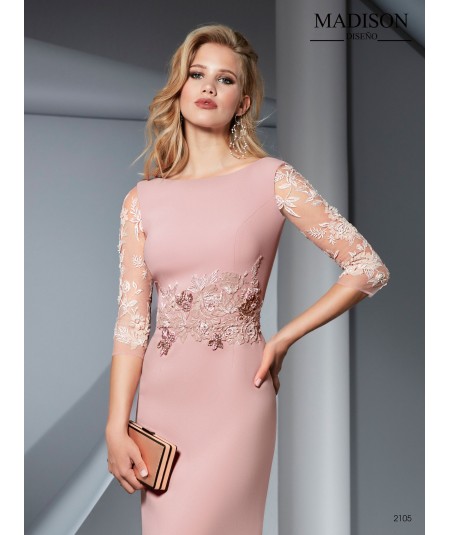 Vestido de fiesta largo efecto evase