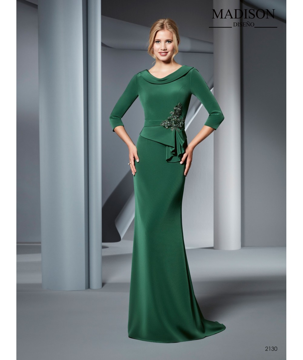 Vestido largo en triacetato