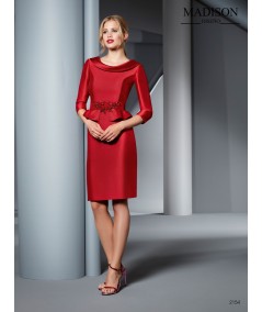 Vestido corto en tussord rojo