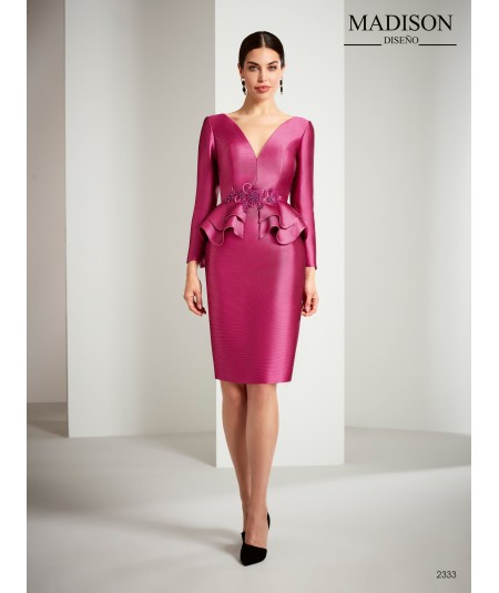 Vestido corto de fiesta en tussord balenciaga de seda
