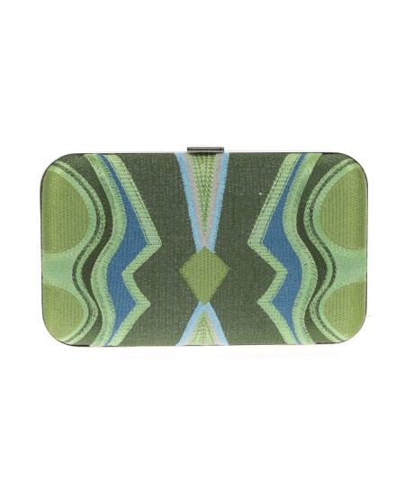 GREEN EMBROIDERED PARTY CLUTCH
