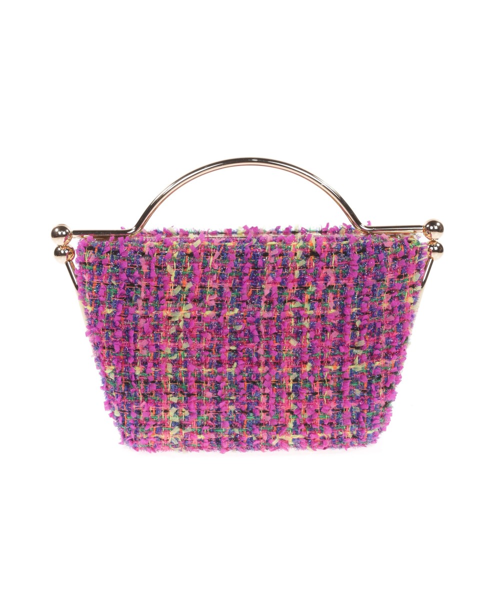 CLUTCH FIESTA TWEED FUCSIA