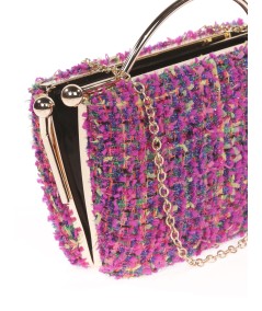 CLUTCH FIESTA TWEED FUCSIA