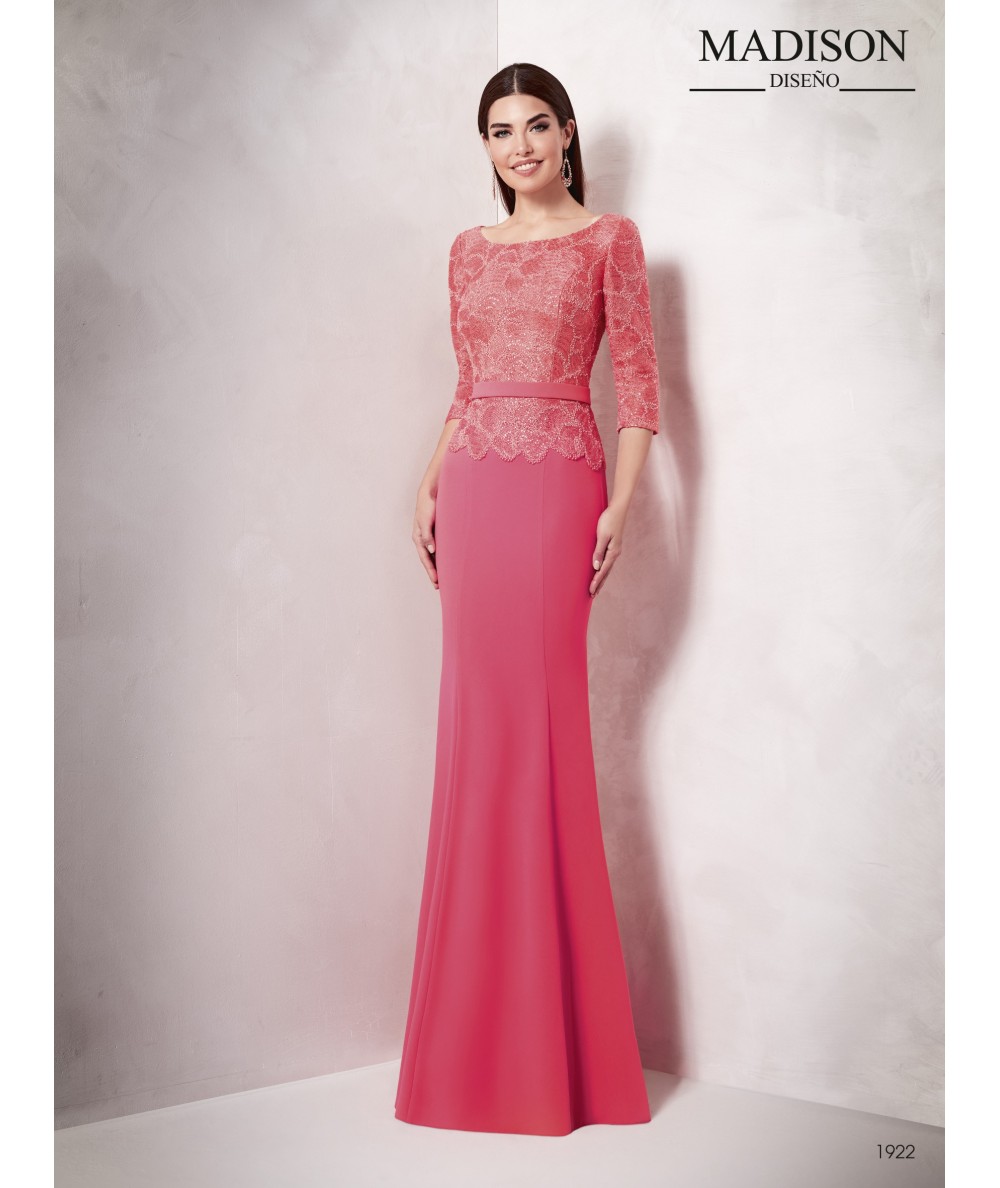 Vestido Largo de madrina con encaje elegante