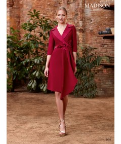 Vestido corto madrina en verde