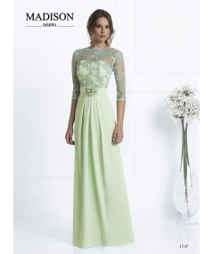Vestido con encaje verde menta