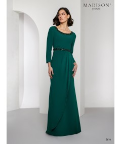 Bottle Green Mother of the Bride Dress with Beading | Model 2616