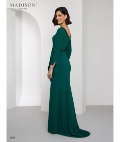 Bottle Green Mother of the Bride Dress with Beading | Model 2616