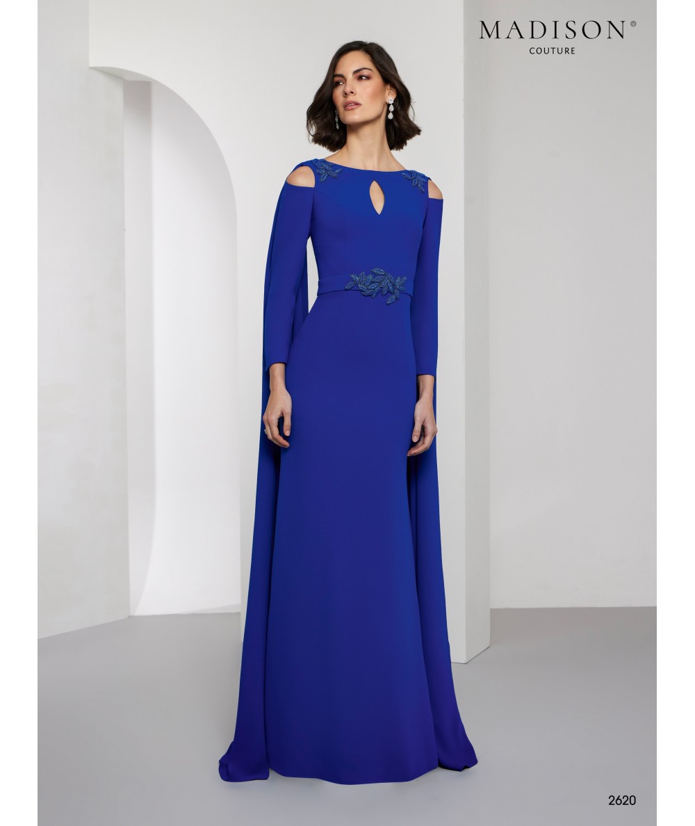 Klein Blue Mother of the Bride Dress with Cape | Model 2620