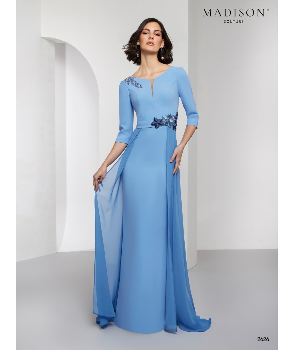 Ultramarine Blue Dress with Embroidery | Model 2626