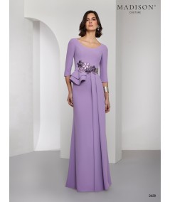 Lavender Mother of the Bride Dress with Embroidered Belt | Model 2628