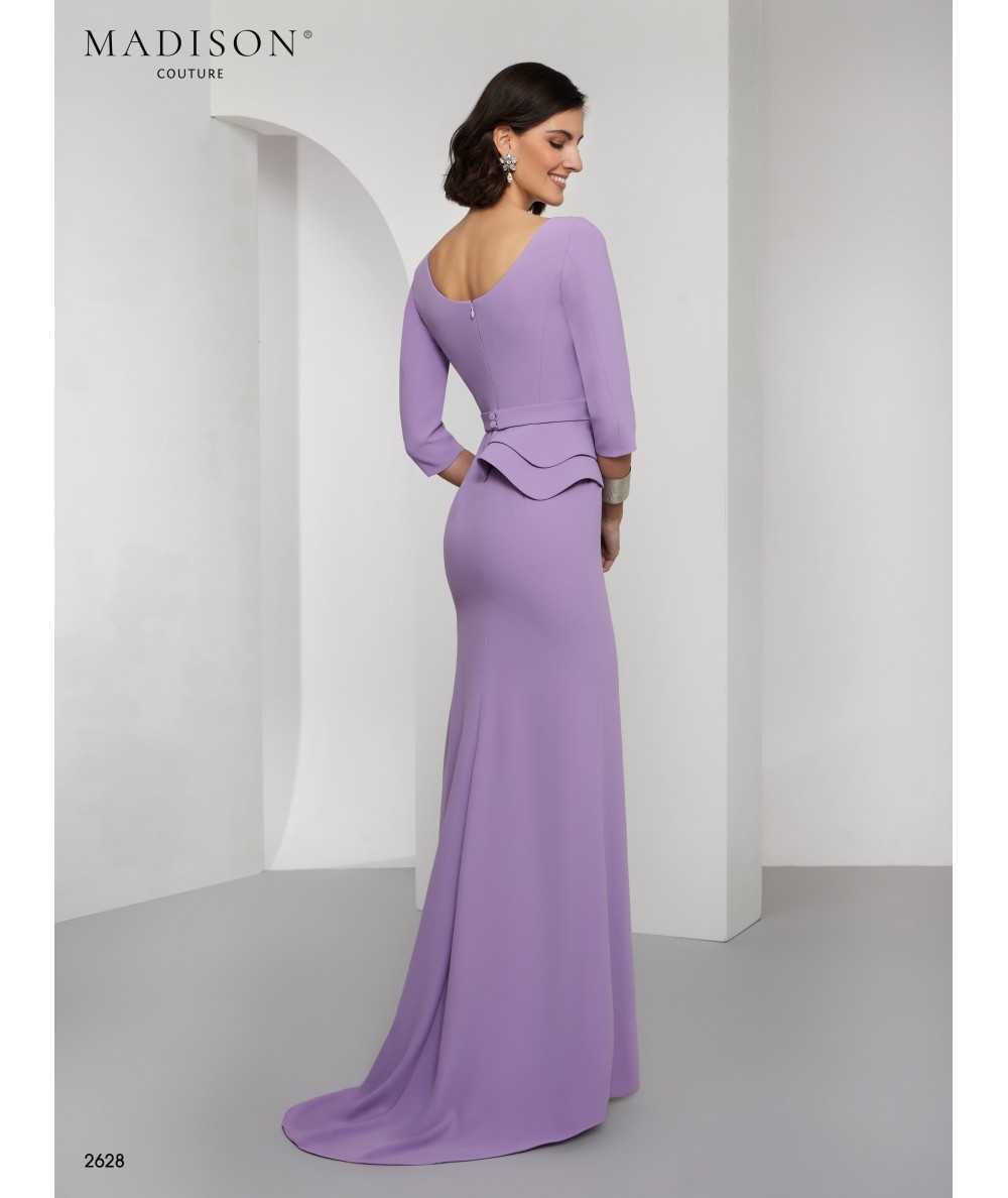 Lavender Mother of the Bride Dress with Embroidered Belt | Model 2628