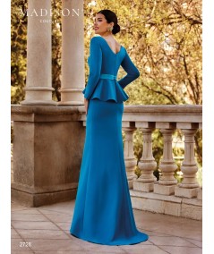 Turquoise Mother of the Bride Floral Gown 2728 | Madison Couture